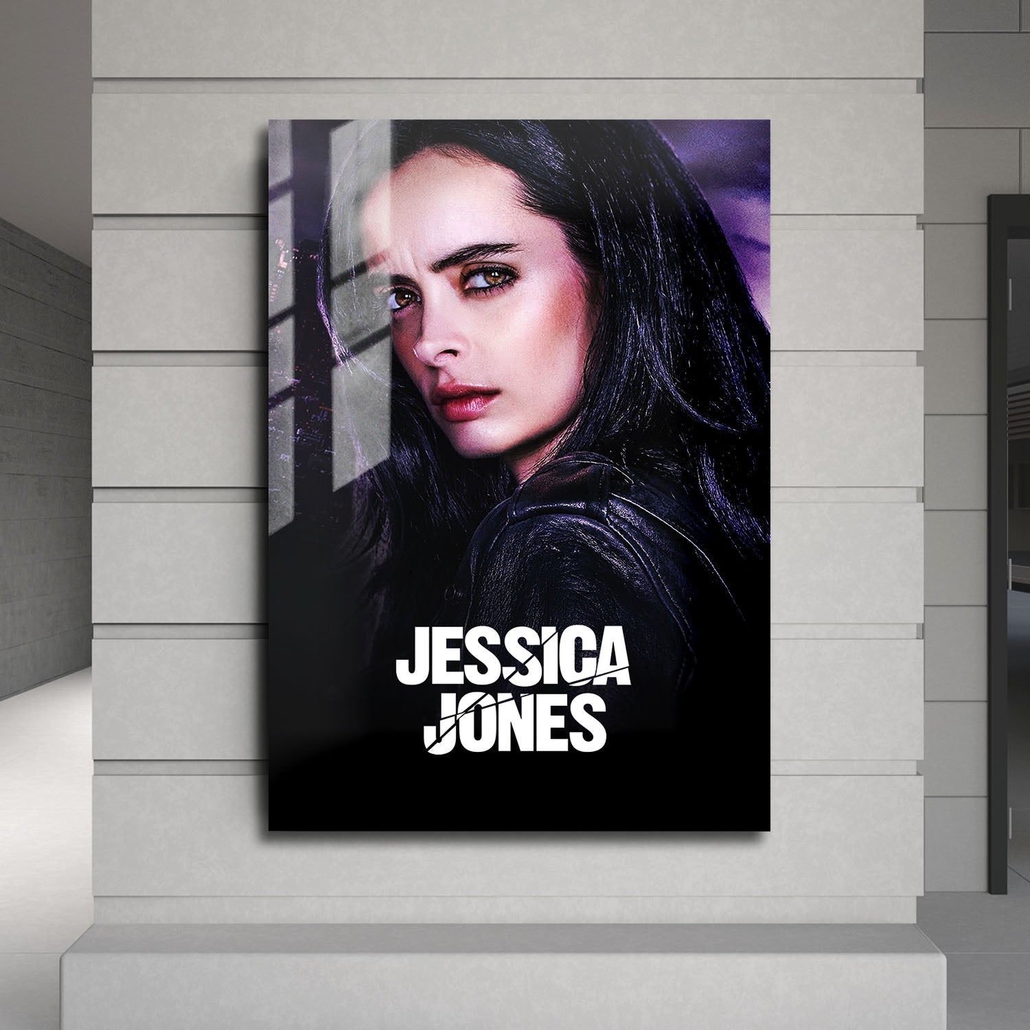 Flex Designs Metal Poster Marvels Jessica Jones 24 x 36" Home Goods - TV Show 2015 TV Show Metal Poster