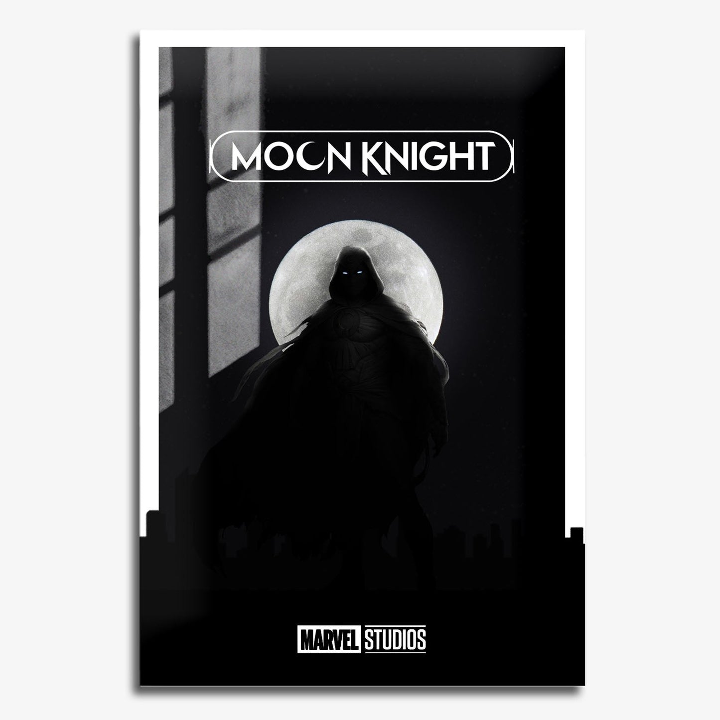 Flex Designs Metal Poster Moon Knight Dark Minimalist 11 x 17" Home Goods - TV Show 2022 TV Show Metal Poster