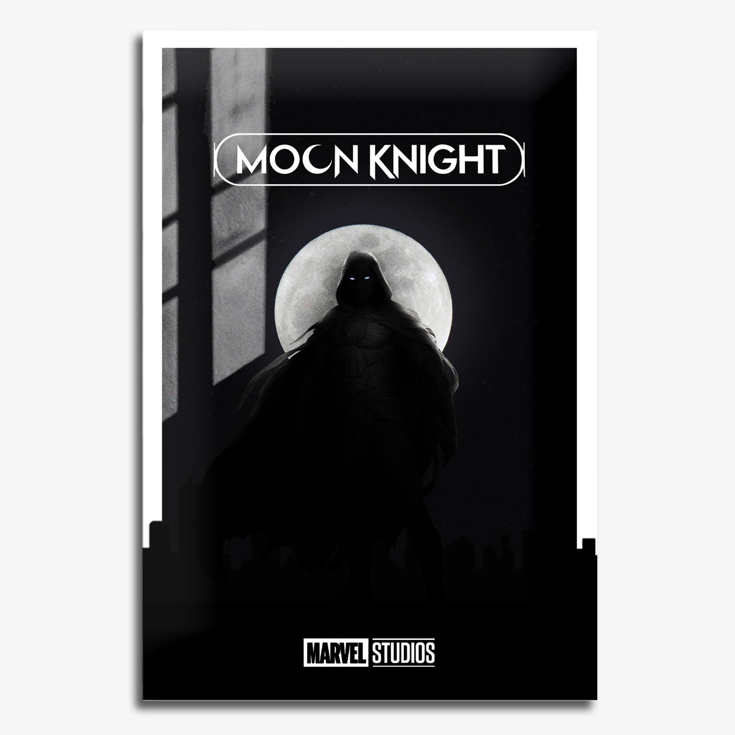 Flex Designs Metal Poster Moon Knight Dark Minimalist 11 x 17" Home Goods - TV Show 2022 TV Show Metal Poster