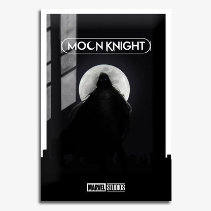 Flex Designs Metal Poster Moon Knight Dark Minimalist 11 x 17" Home Goods - TV Show 2022 TV Show Metal Poster