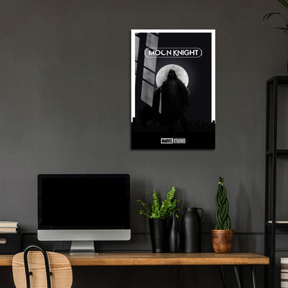 Flex Designs Metal Poster Moon Knight Dark Minimalist 5 x 7" Home Goods - TV Show 2022 TV Show Metal Poster