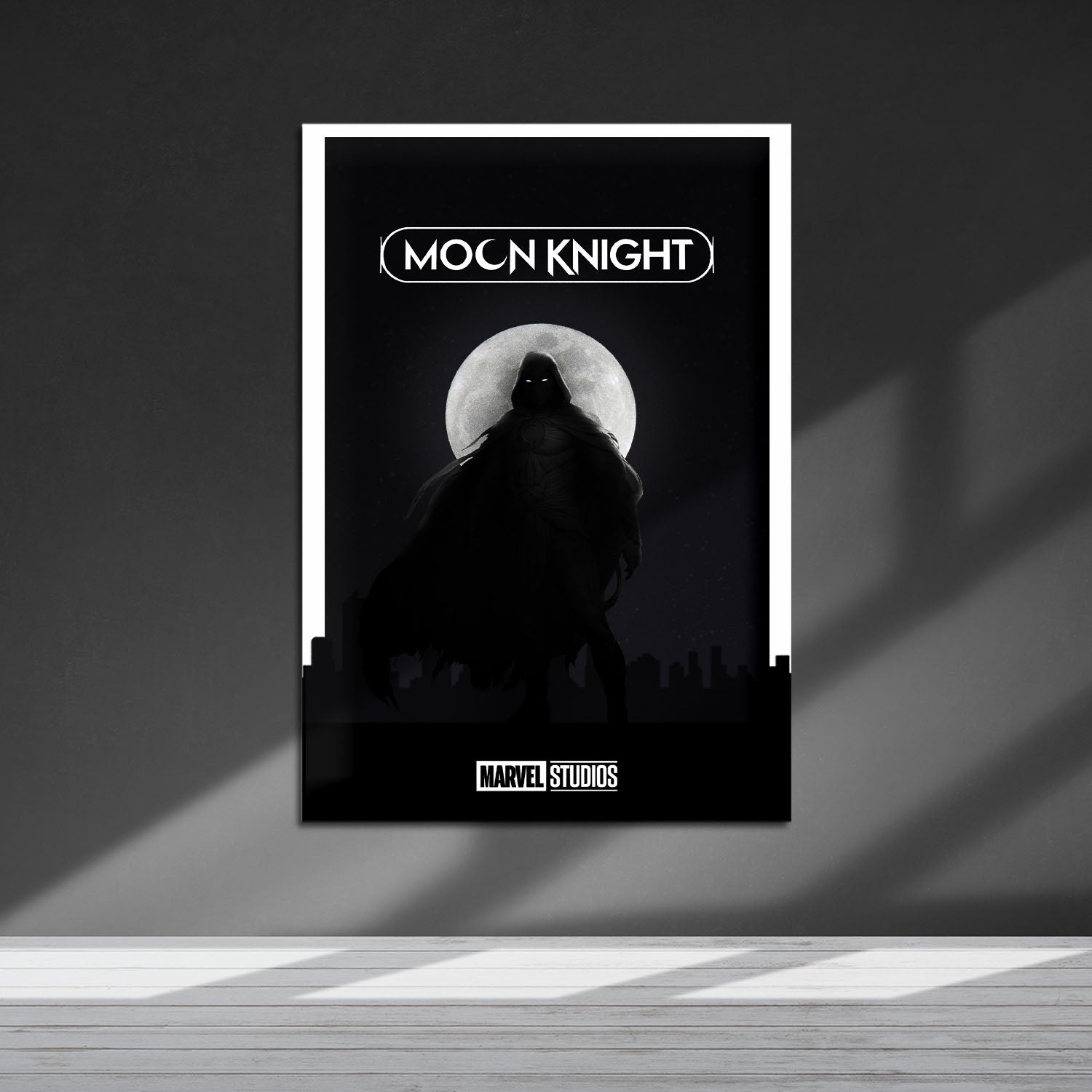 Flex Designs Metal Poster Moon Knight Dark Minimalist 5 x 7" Home Goods - TV Show 2022 TV Show Metal Poster