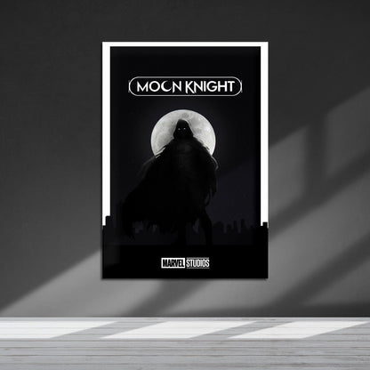 Flex Designs Metal Poster Moon Knight Dark Minimalist 5 x 7" Home Goods - TV Show 2022 TV Show Metal Poster
