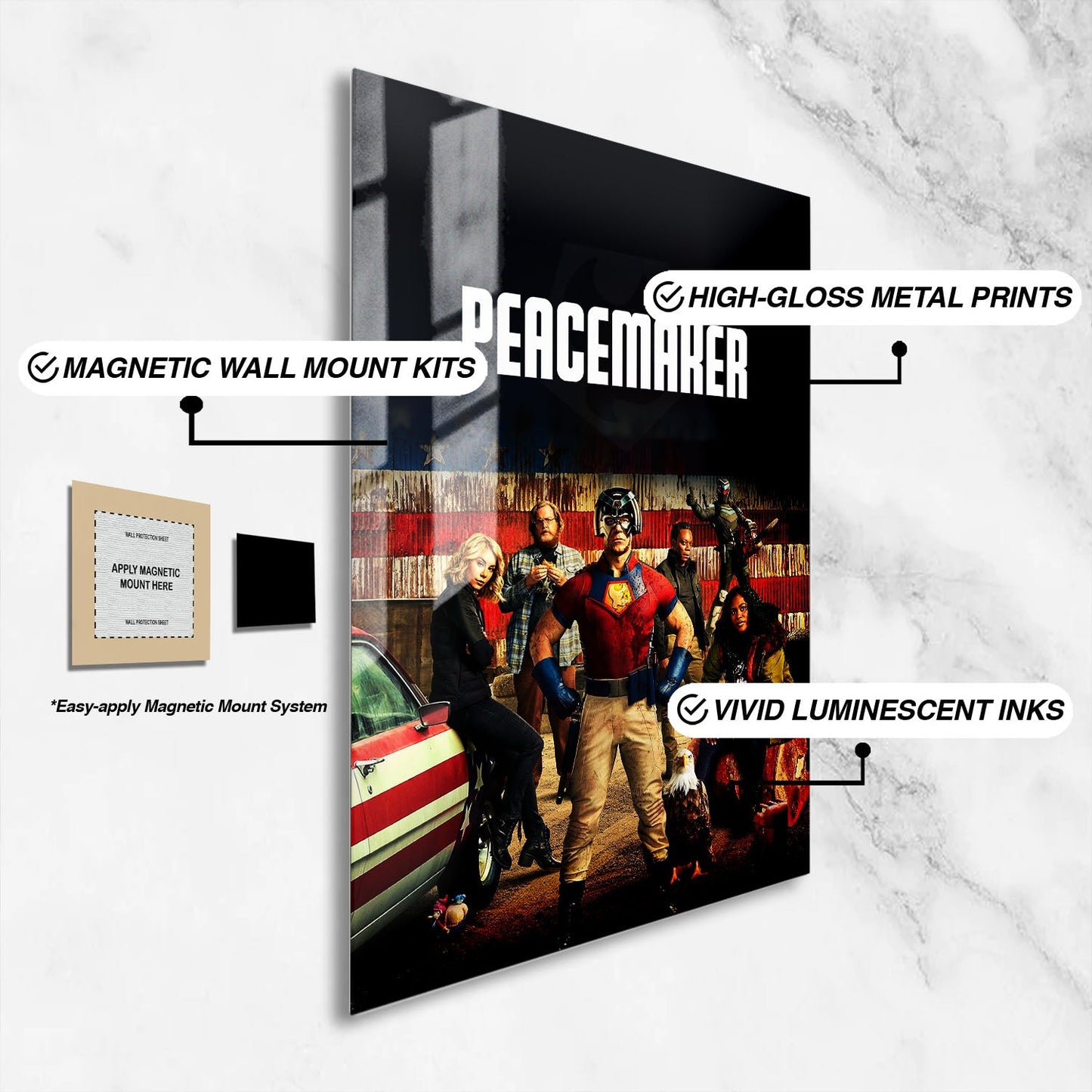 Flex Designs Metal Poster Peacemaker Alternate 16 x 24" Home Goods - TV Show 2022 TV Show Metal Poster