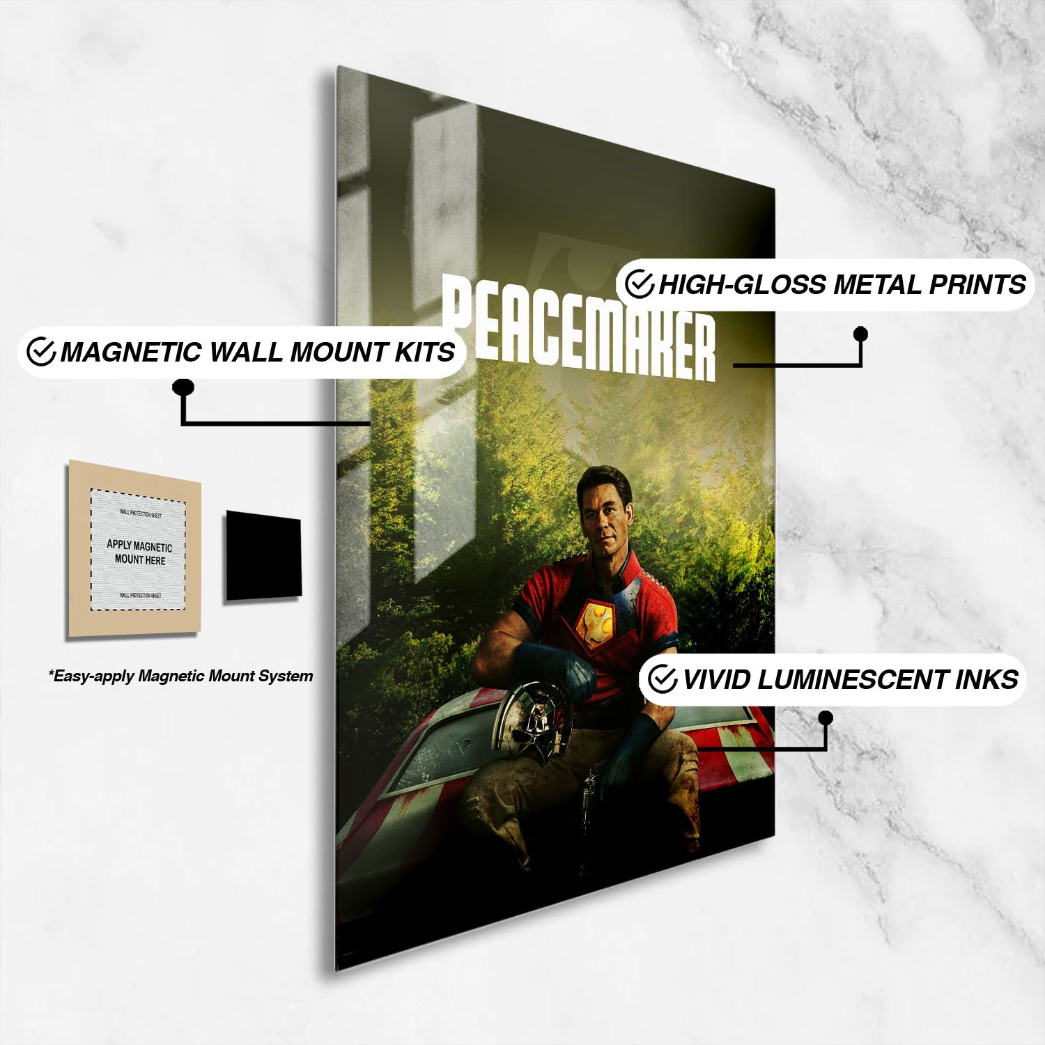 Flex Designs Metal Poster Peacemaker 16 x 24" Home Goods - TV Show 2022 TV Show Metal Poster