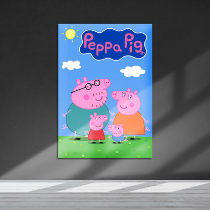 Flex Designs Metal Poster Peppa Pig 5 x 7" Home Goods - TV Show 2004 TV Show Metal Poster