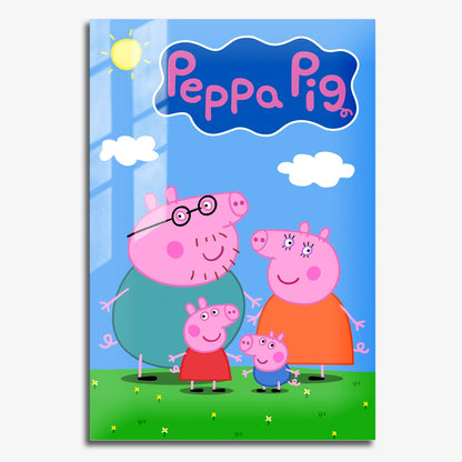 Flex Designs Metal Poster Peppa Pig 11 x 17" Home Goods - TV Show 2004 TV Show Metal Poster