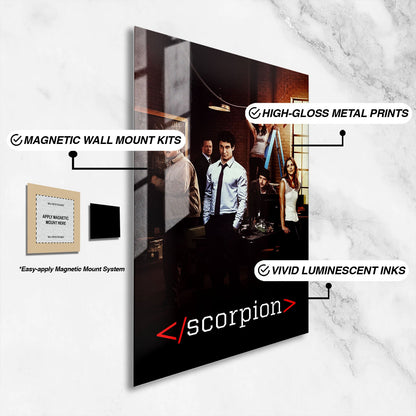 Flex Designs Metal Poster Scorpion 16 x 24" Home Goods - TV Show 2014 TV Show Metal Poster