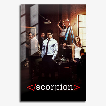 Flex Designs Metal Poster Scorpion 11 x 17" Home Goods - TV Show 2014 TV Show Metal Poster