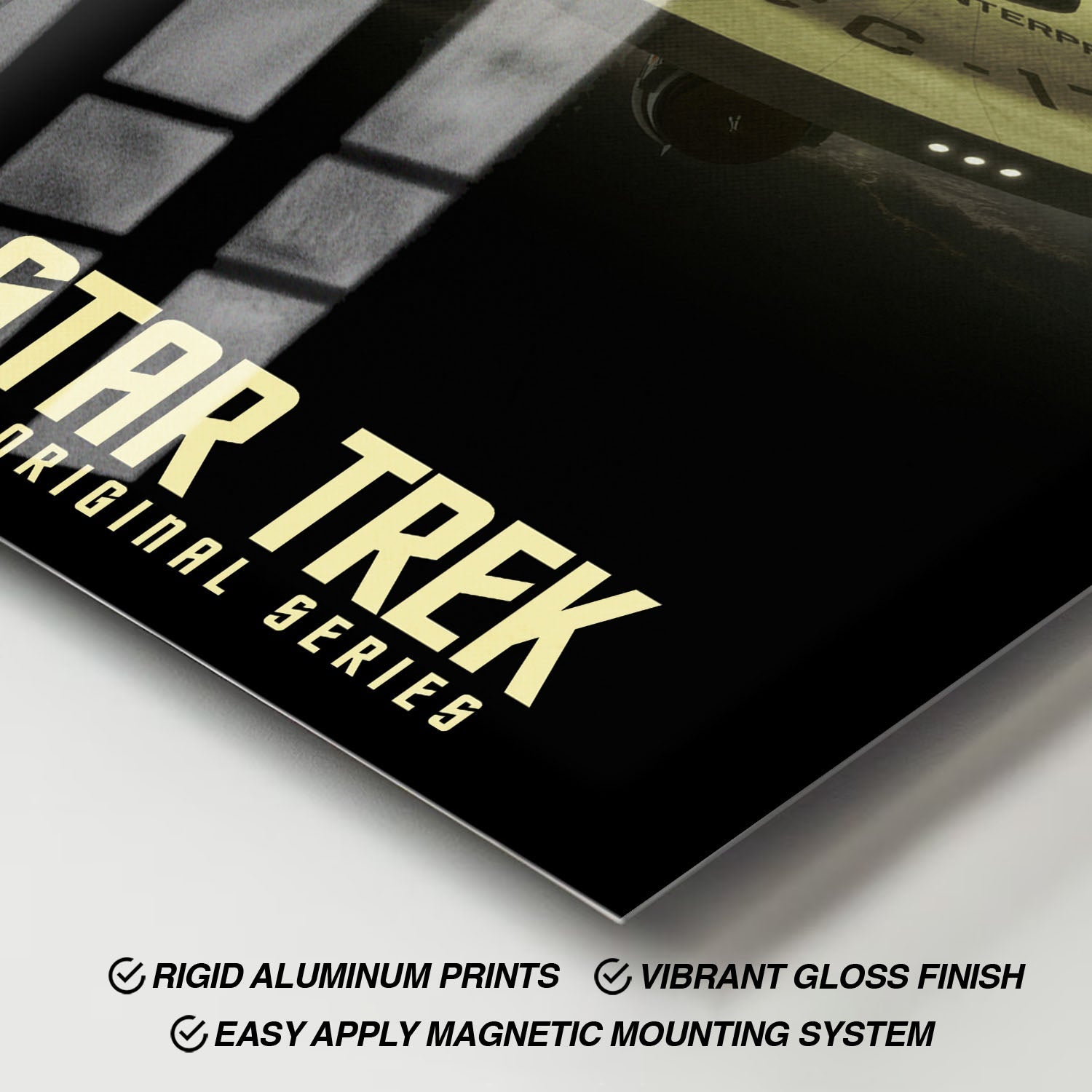 Flex Designs Metal Poster Star Trek Key Art 11 x 17" Home Goods - TV Show 1966 TV Show Metal Poster
