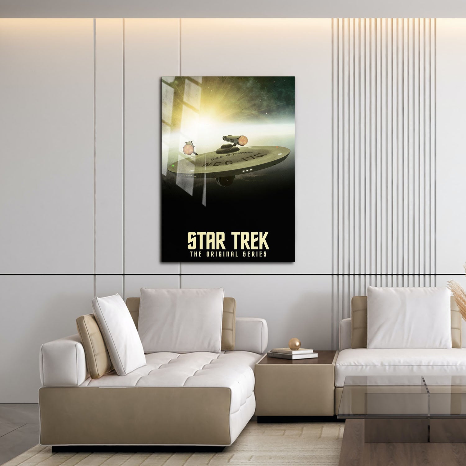 Flex Designs Metal Poster Star Trek Key Art 16 x 24" Home Goods - TV Show 1966 TV Show Metal Poster