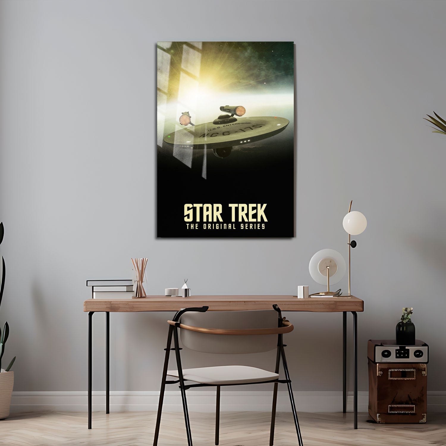 Flex Designs Metal Poster Star Trek Key Art 24 x 36" Home Goods - TV Show 1966 TV Show Metal Poster