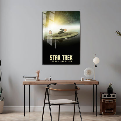 Flex Designs Metal Poster Star Trek Key Art 24 x 36" Home Goods - TV Show 1966 TV Show Metal Poster