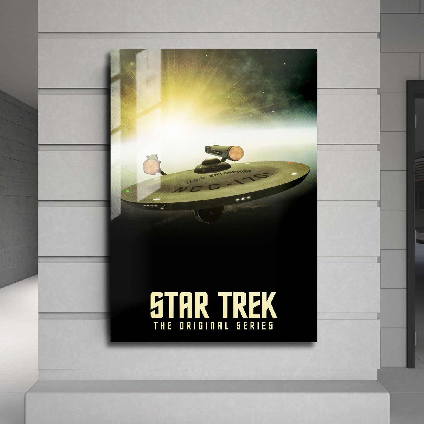 Flex Designs Metal Poster Star Trek Key Art 24 x 36" Home Goods - TV Show 1966 TV Show Metal Poster