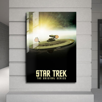 Flex Designs Metal Poster Star Trek Key Art 24 x 36" Home Goods - TV Show 1966 TV Show Metal Poster
