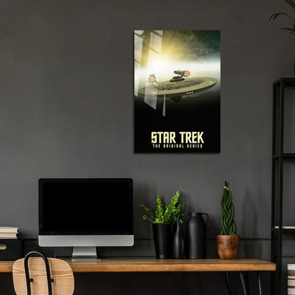 Flex Designs Metal Poster Star Trek Key Art 5 x 7" Home Goods - TV Show 1966 TV Show Metal Poster