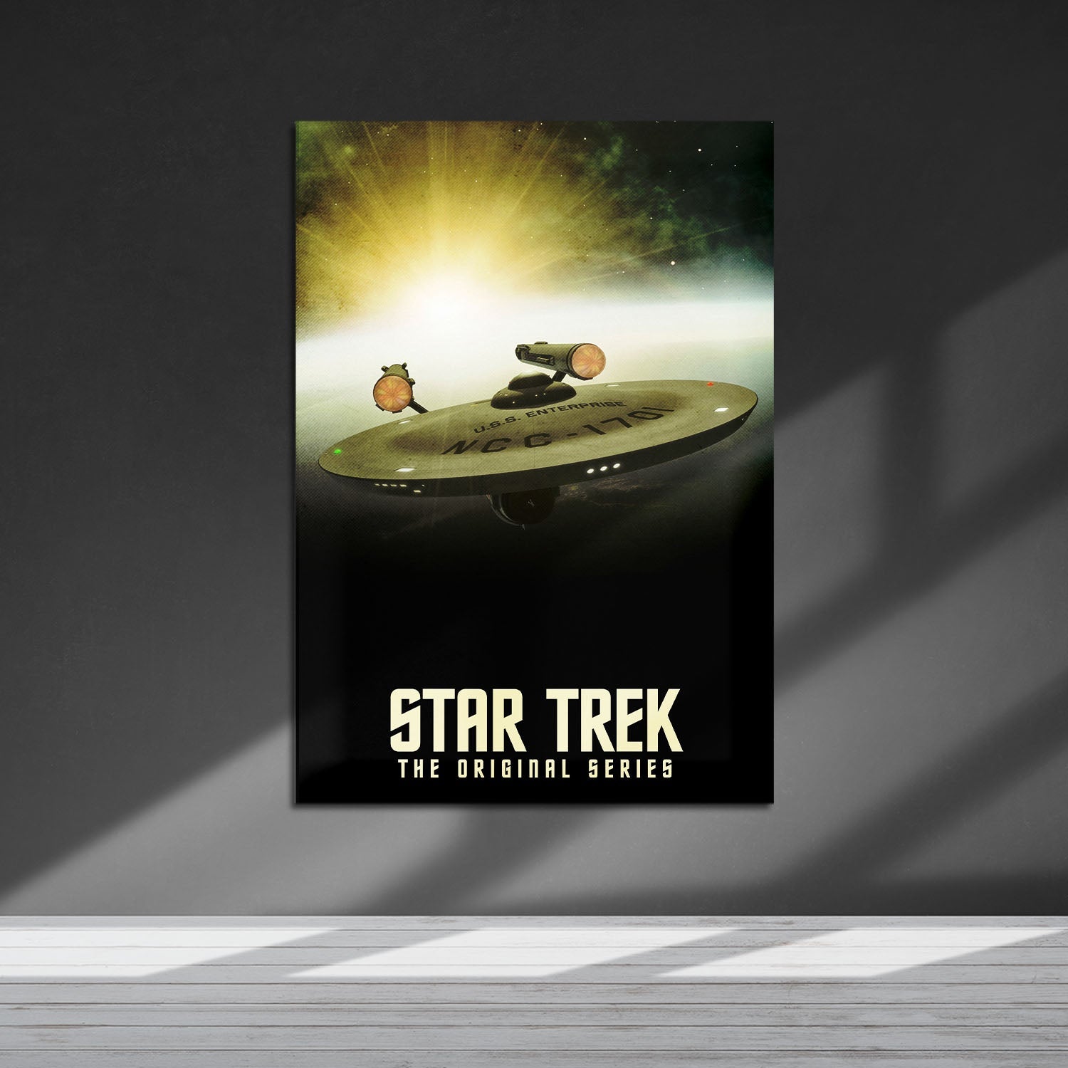 Flex Designs Metal Poster Star Trek Key Art 5 x 7" Home Goods - TV Show 1966 TV Show Metal Poster
