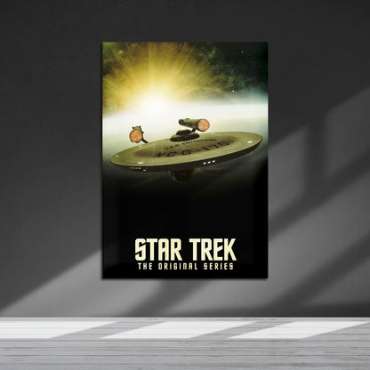 Flex Designs Metal Poster Star Trek Key Art 5 x 7" Home Goods - TV Show 1966 TV Show Metal Poster