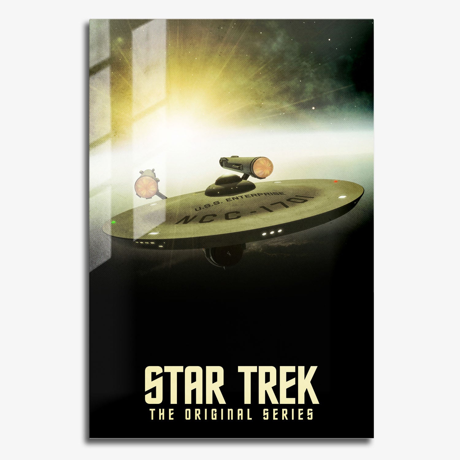 Flex Designs Metal Poster Star Trek Key Art 11 x 17" Home Goods - TV Show 1966 TV Show Metal Poster