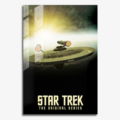 Flex Designs Metal Poster Star Trek Key Art 11 x 17" Home Goods - TV Show 1966 TV Show Metal Poster