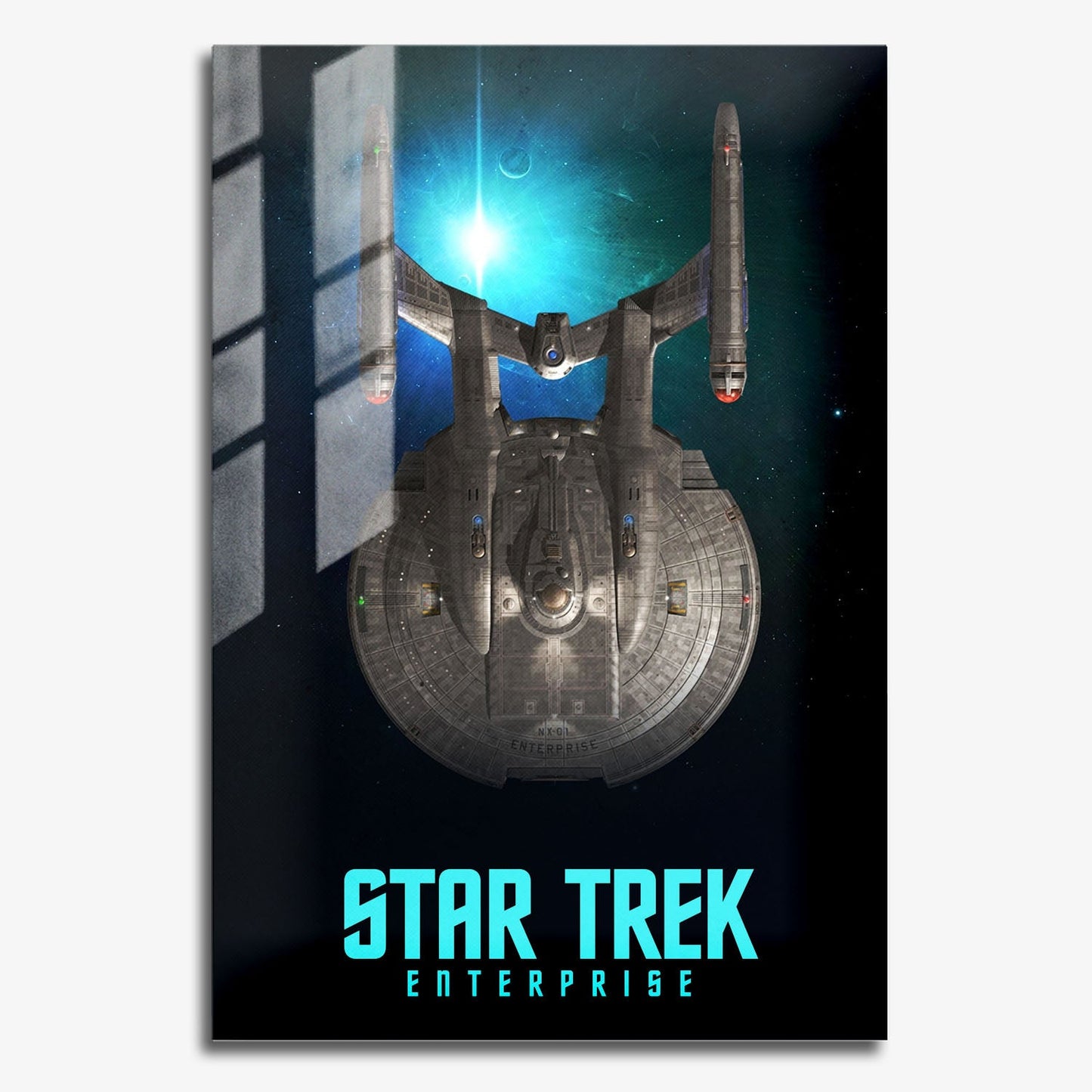 Flex Designs Metal Poster Star Trek Enterprise 11 x 17" Home Goods - TV Show 2001 TV Show Metal Poster