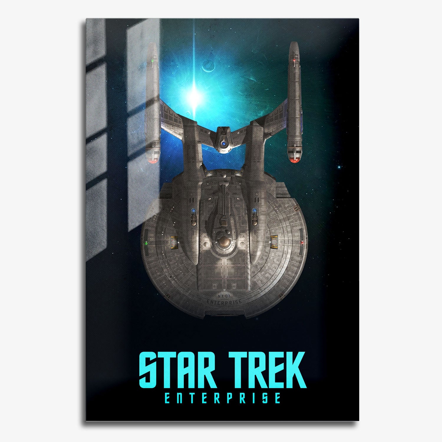 Flex Designs Metal Poster Star Trek Enterprise 11 x 17" Home Goods - TV Show 2001 TV Show Metal Poster