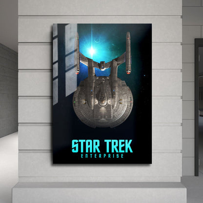 Flex Designs Metal Poster Star Trek Enterprise 24 x 36" Home Goods - TV Show 2001 TV Show Metal Poster