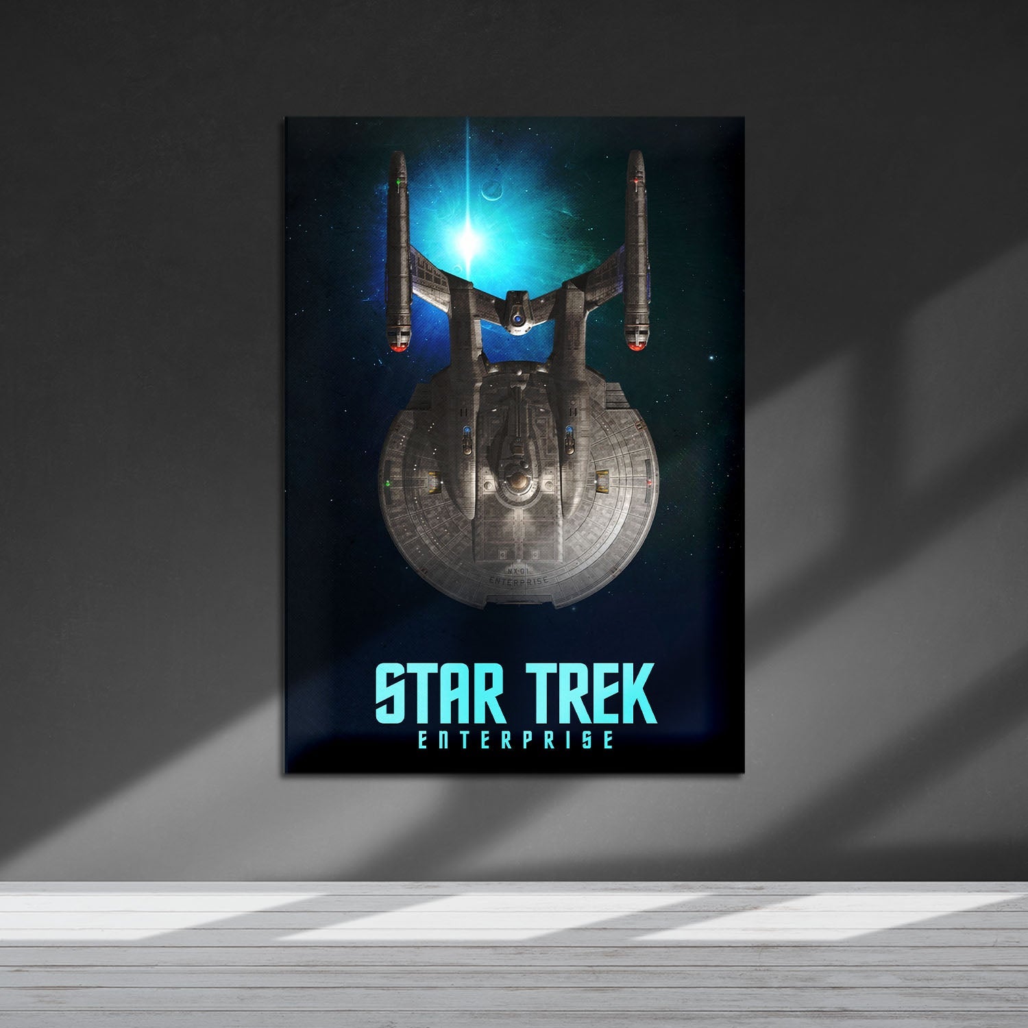 Flex Designs Metal Poster Star Trek Enterprise 5 x 7" Home Goods - TV Show 2001 TV Show Metal Poster