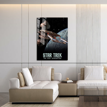 Flex Designs Metal Poster Star Trek The Next Generation 16 x 24" Home Goods - TV Show 1987 TV Show Metal Poster