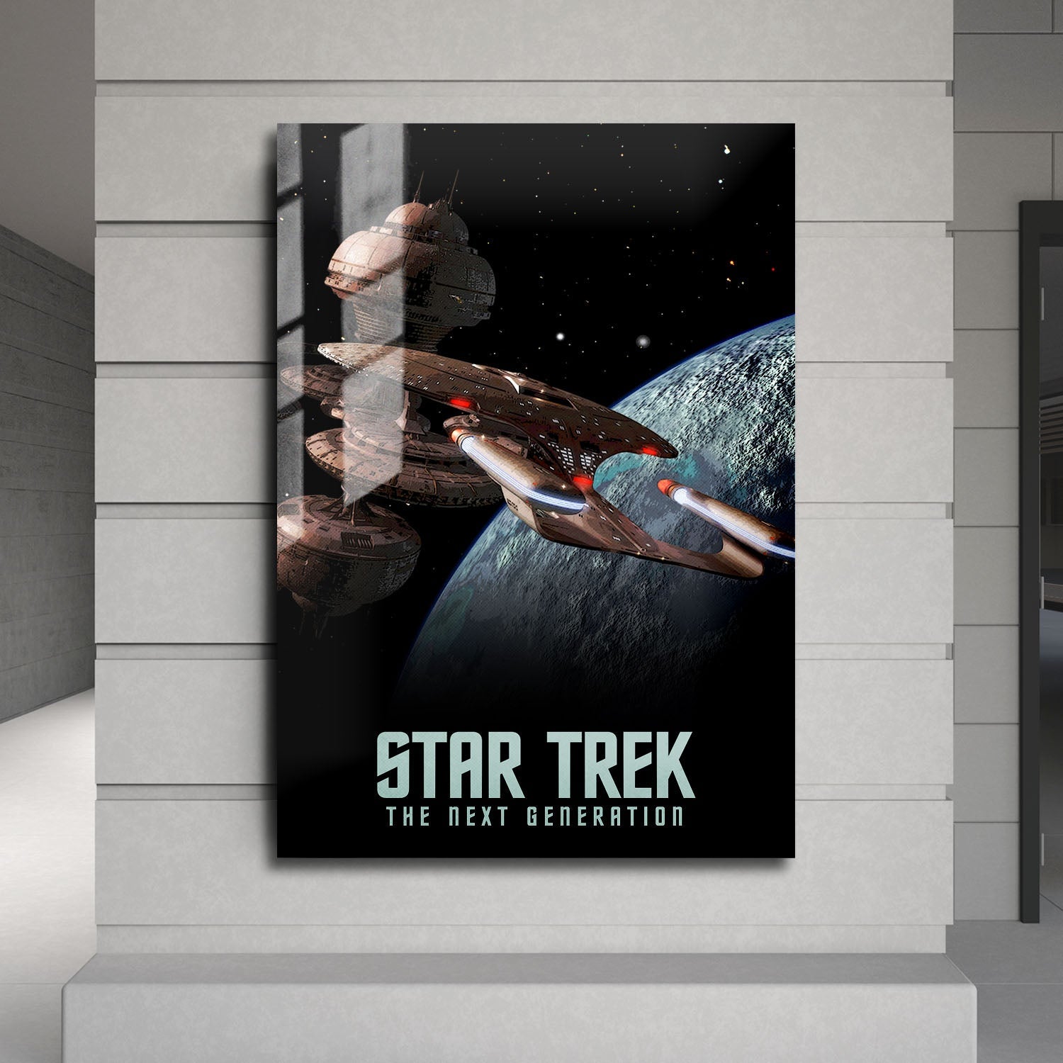 Flex Designs Metal Poster Star Trek The Next Generation 24 x 36" Home Goods - TV Show 1987 TV Show Metal Poster