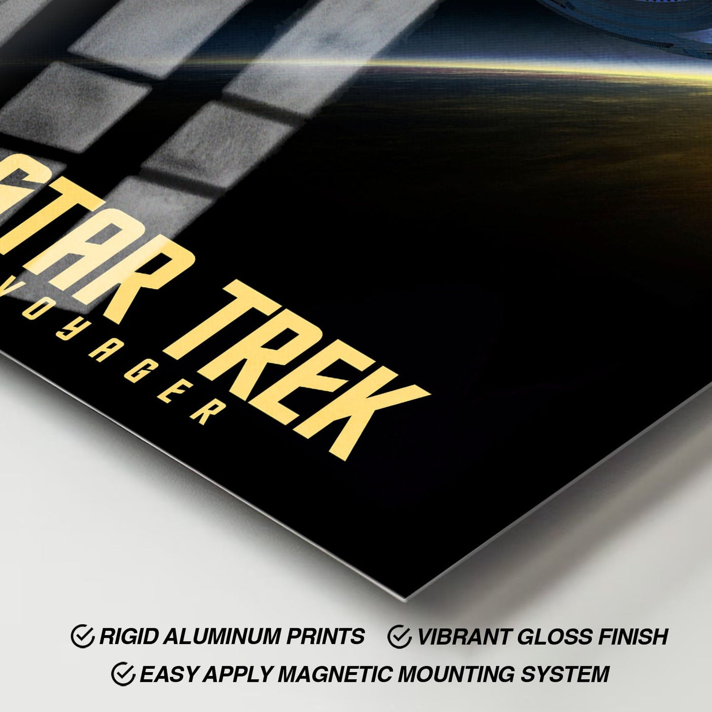 Flex Designs Metal Poster Star Trek Voyager 11 x 17" Home Goods - TV Show 1995 TV Show Metal Poster