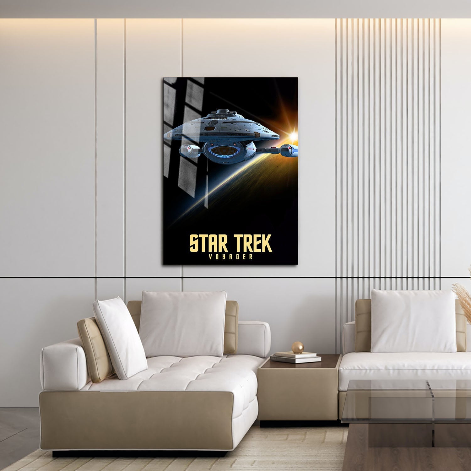 Flex Designs Metal Poster Star Trek Voyager 16 x 24" Home Goods - TV Show 1995 TV Show Metal Poster