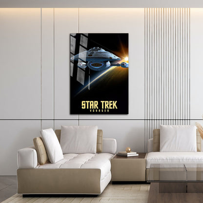 Flex Designs Metal Poster Star Trek Voyager 16 x 24" Home Goods - TV Show 1995 TV Show Metal Poster
