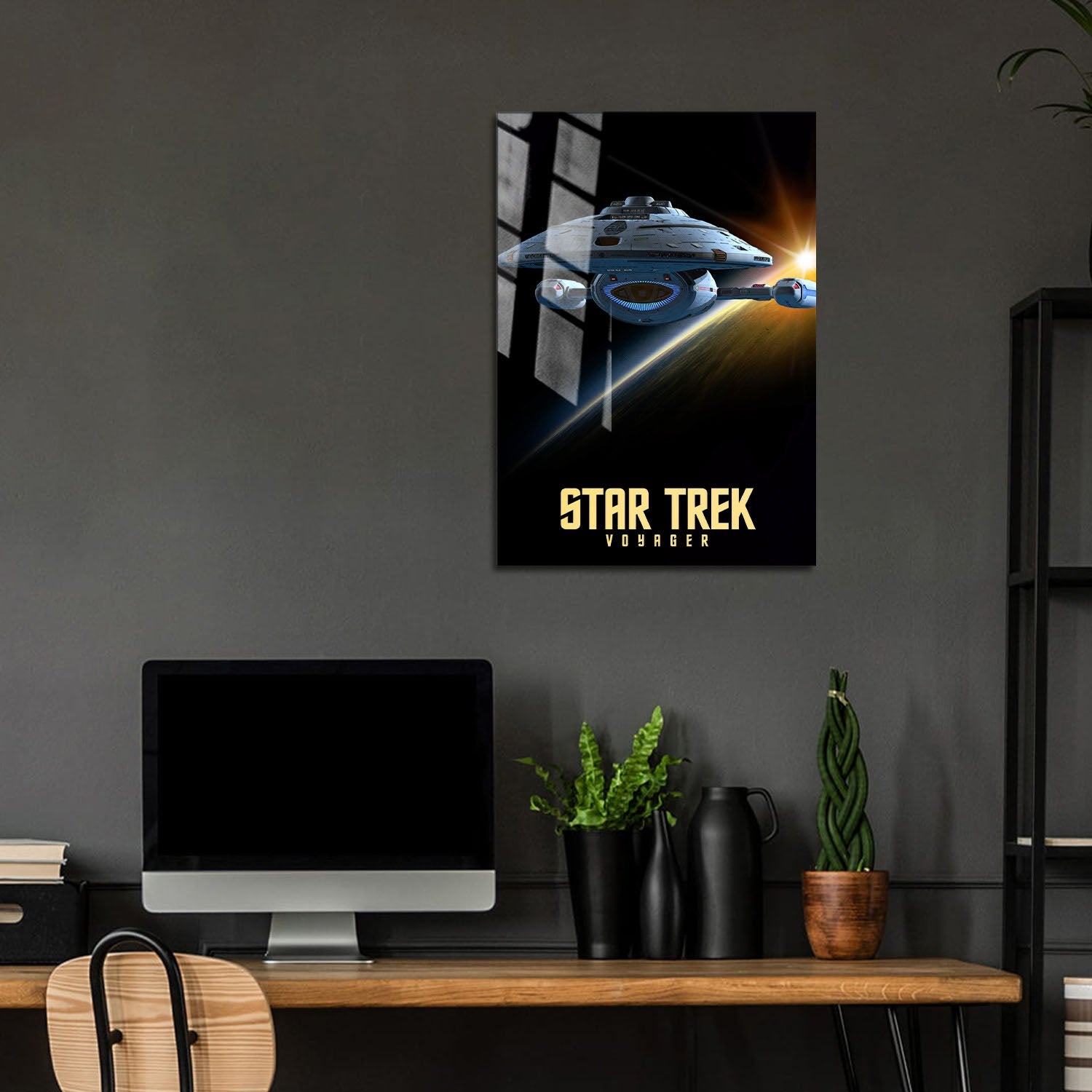 Flex Designs Metal Poster Star Trek Voyager 5 x 7" Home Goods - TV Show 1995 TV Show Metal Poster