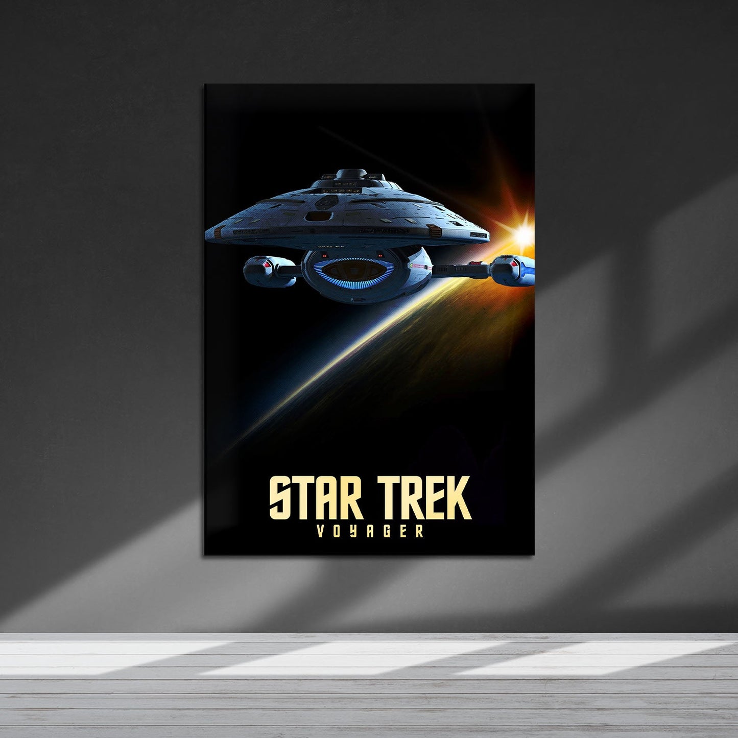 Flex Designs Metal Poster Star Trek Voyager 5 x 7" Home Goods - TV Show 1995 TV Show Metal Poster