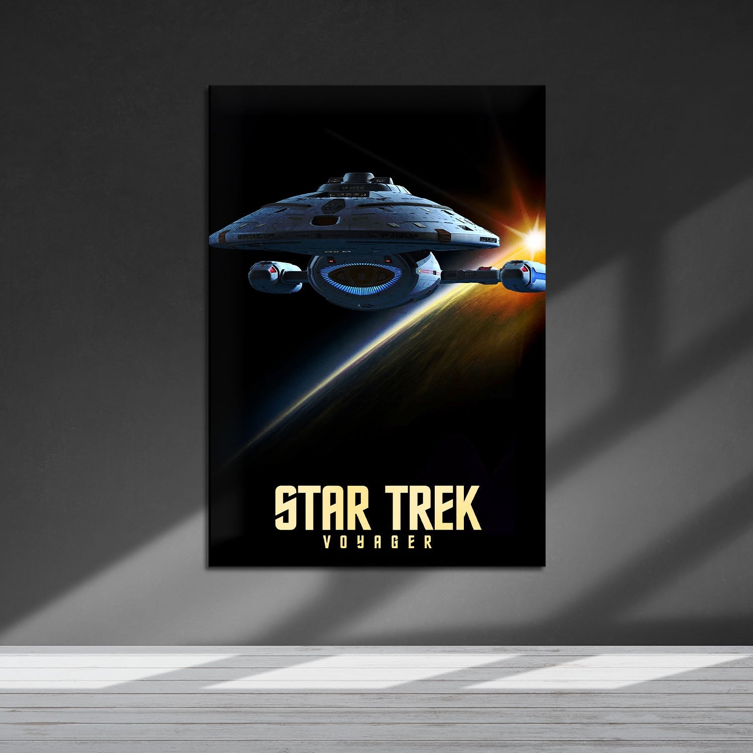 Flex Designs Metal Poster Star Trek Voyager 5 x 7" Home Goods - TV Show 1995 TV Show Metal Poster