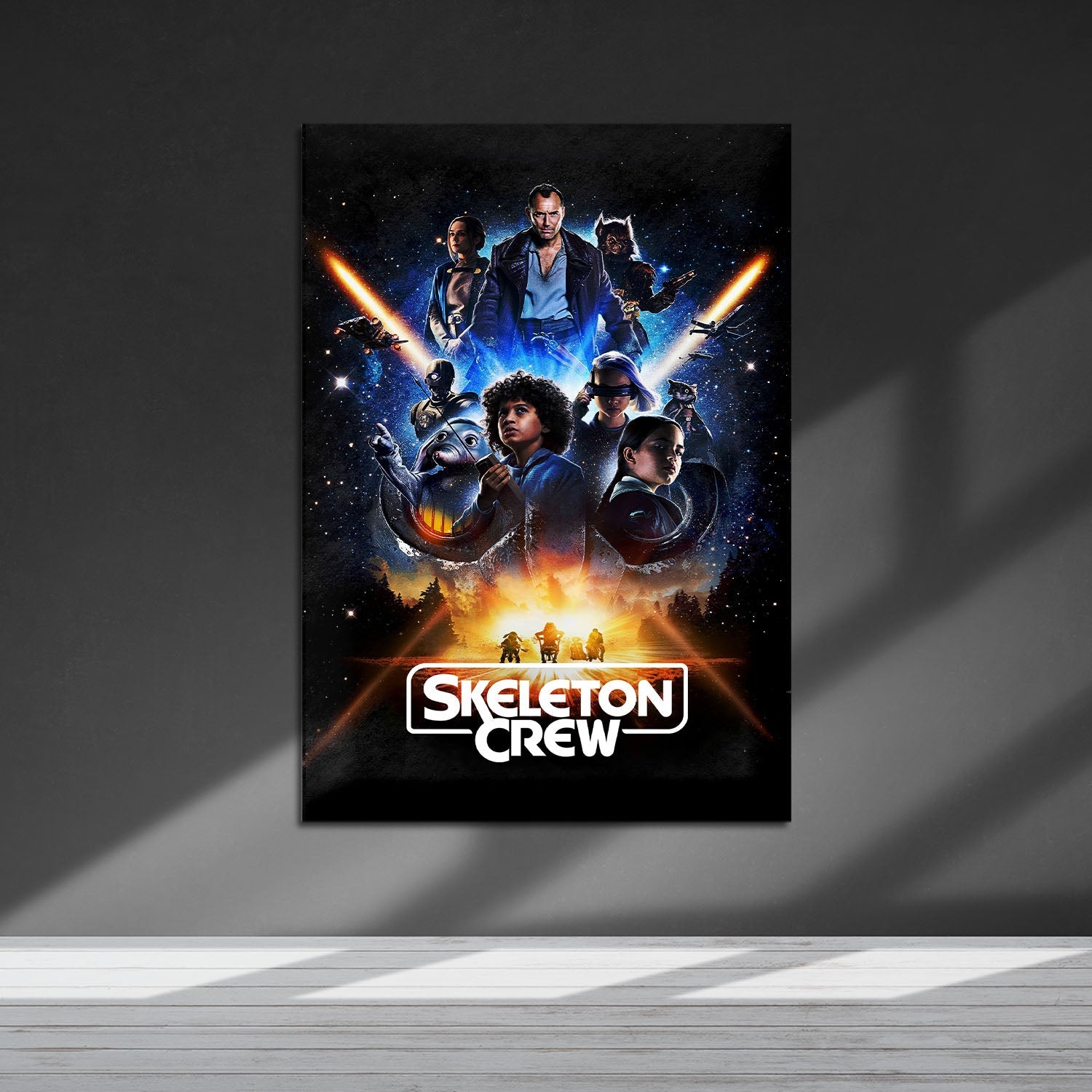 Flex Designs Metal Poster Star Wars Skeleton Crew 5 x 7" Home Goods - TV Show 2025 TV Show Metal Poster