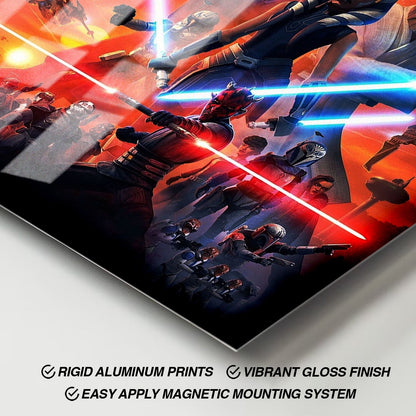 Flex Designs Metal Poster Star Wars The Clone Wars Cartoon 11 x 17" Home Goods - TV Show 2008 TV Show Metal Poster