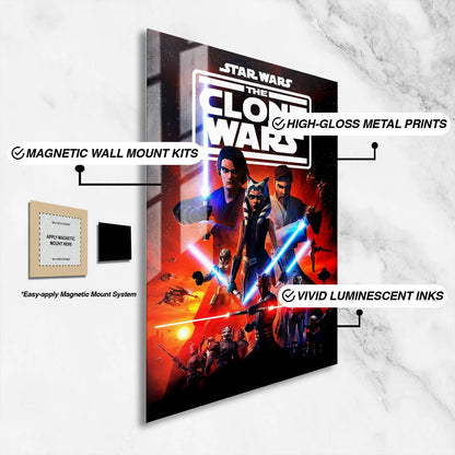 Flex Designs Metal Poster Star Wars The Clone Wars Cartoon 16 x 24" Home Goods - TV Show 2008 TV Show Metal Poster