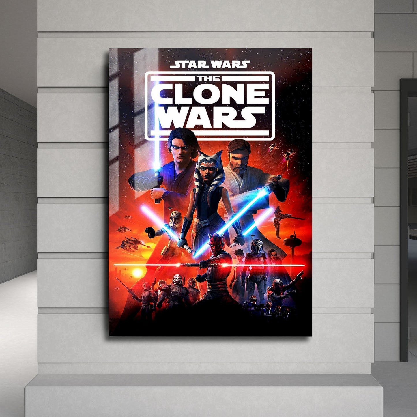 Flex Designs Metal Poster Star Wars The Clone Wars Cartoon 24 x 36" Home Goods - TV Show 2008 TV Show Metal Poster