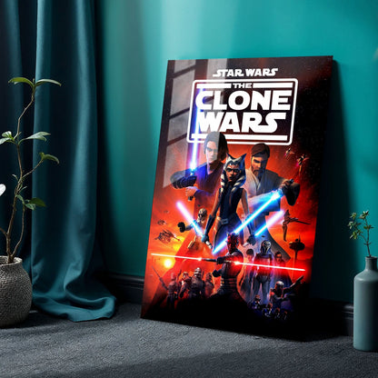 Star Wars The Clone Wars Cartoon TV Show Metal Poster