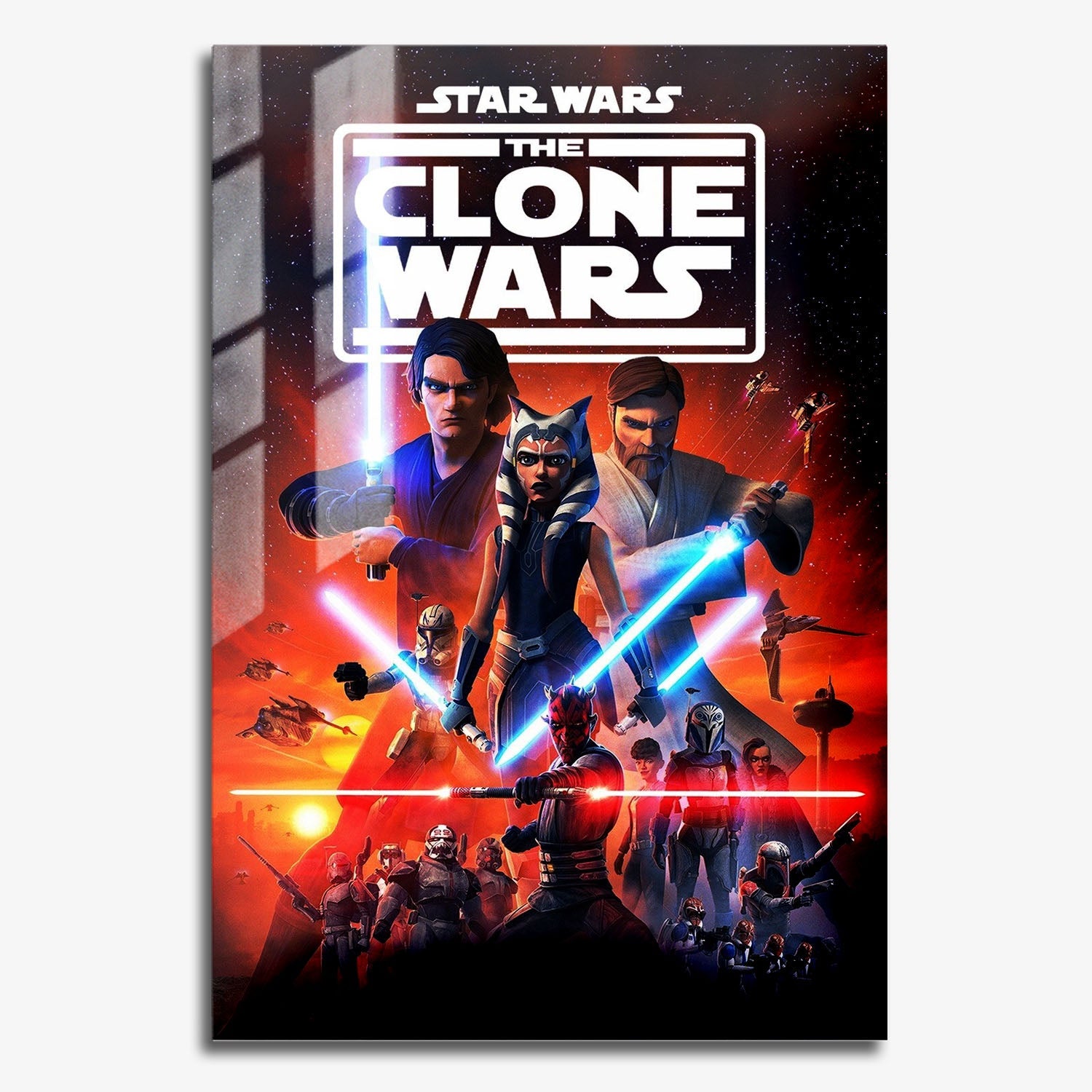 Flex Designs Metal Poster Star Wars The Clone Wars Cartoon 11 x 17" Home Goods - TV Show 2008 TV Show Metal Poster
