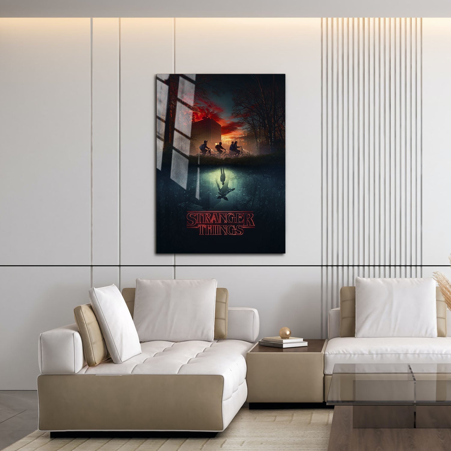 Flex Designs Metal Poster Stranger Things Key Visual 16 x 24" Home Goods - TV Show 2016 TV Show Metal Poster