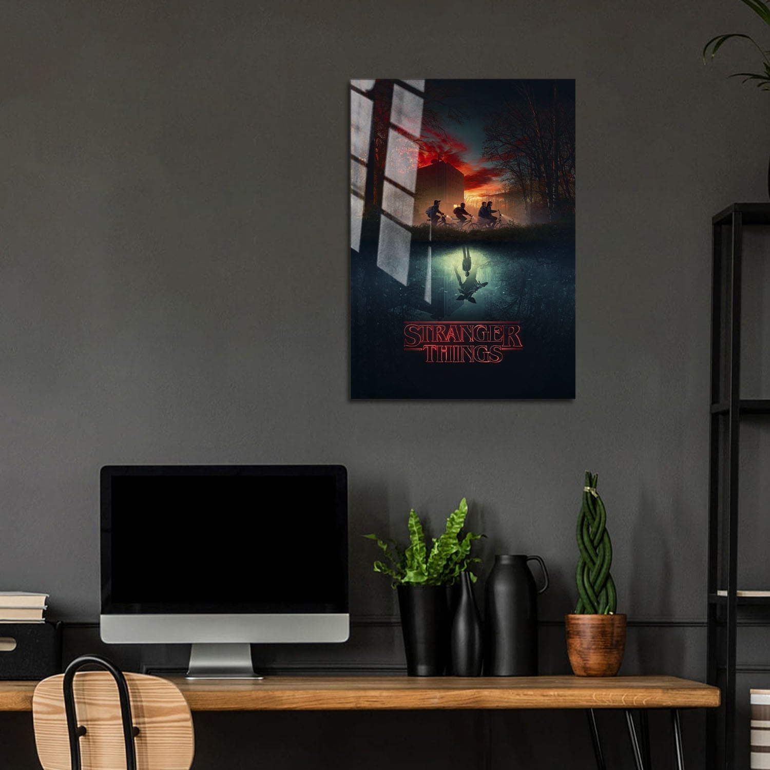 Flex Designs Metal Poster Stranger Things Key Visual 5 x 7" Home Goods - TV Show 2016 TV Show Metal Poster