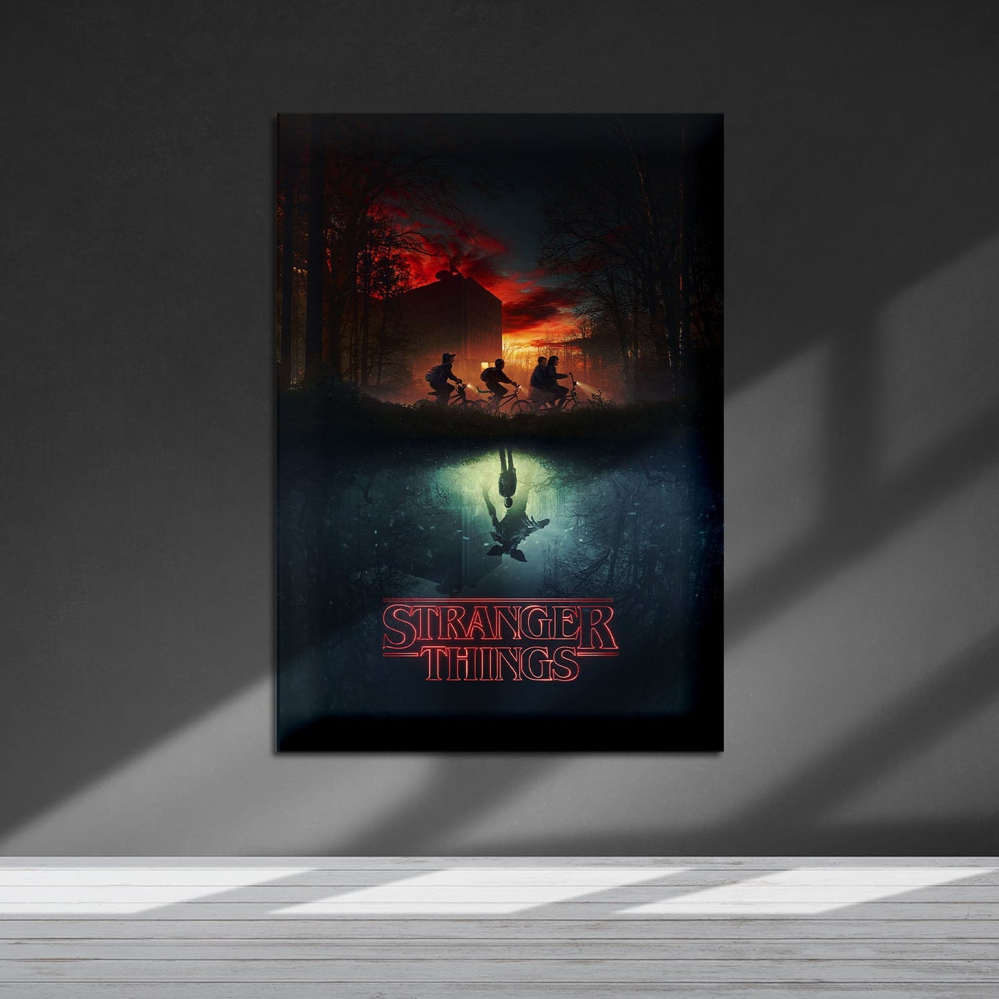 Flex Designs Metal Poster Stranger Things Key Visual 5 x 7" Home Goods - TV Show 2016 TV Show Metal Poster