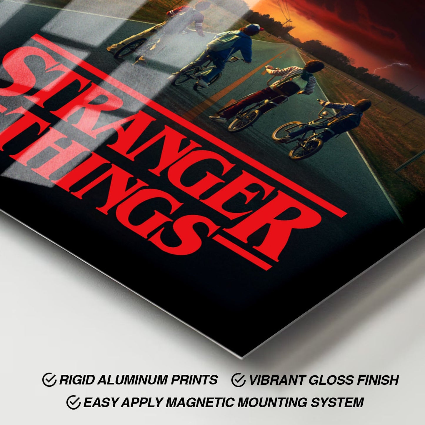 Flex Designs Metal Poster Stranger Things Theatrical 11 x 17" Home Goods - TV Show 2016 TV Show Metal Poster