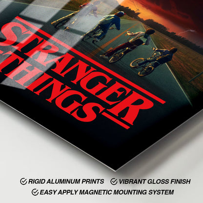 Flex Designs Metal Poster Stranger Things Theatrical 11 x 17" Home Goods - TV Show 2016 TV Show Metal Poster