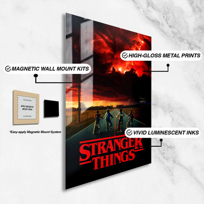 Flex Designs Metal Poster Stranger Things Theatrical 16 x 24" Home Goods - TV Show 2016 TV Show Metal Poster