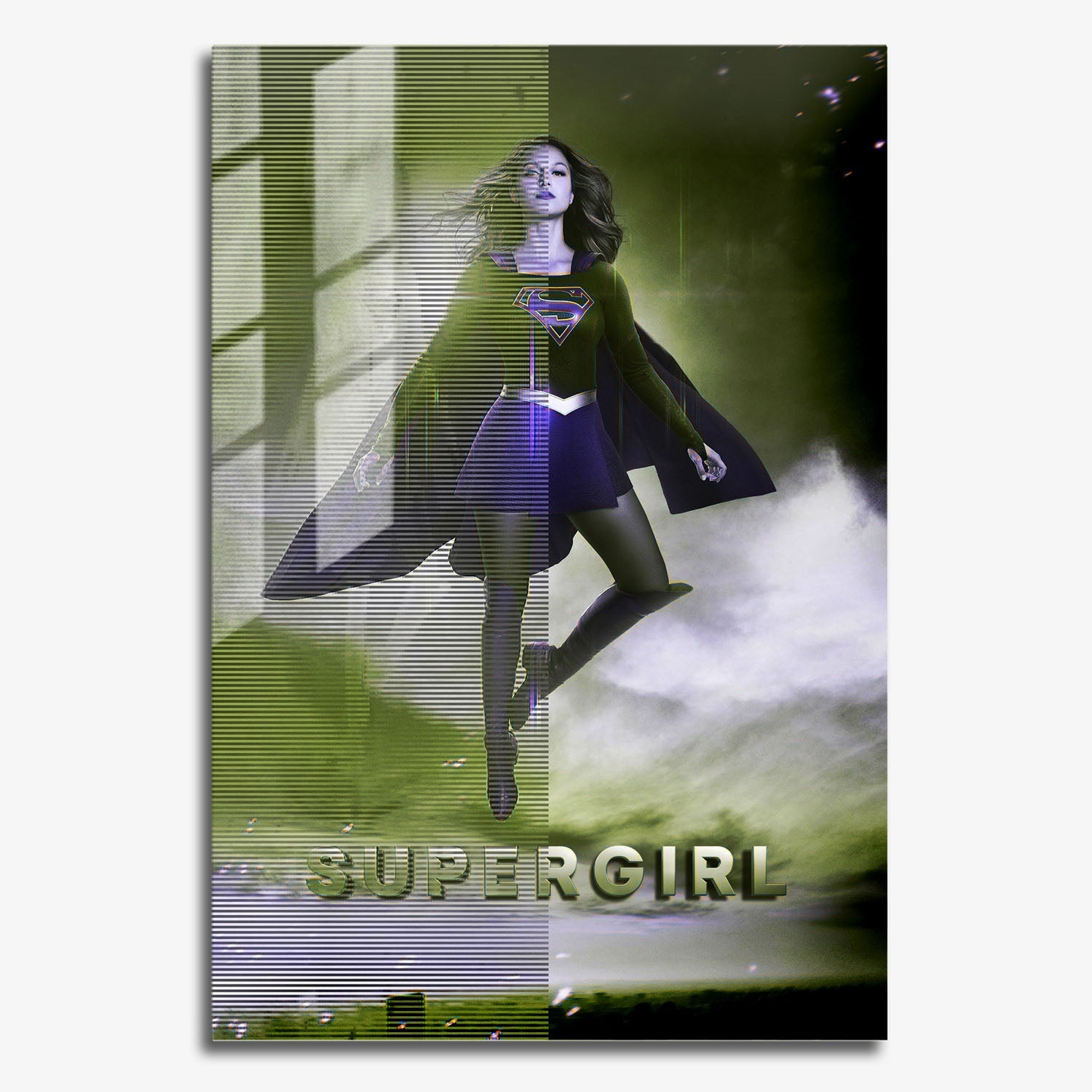 Flex Designs Metal Poster Supergirl 11 x 17" Home Goods - TV Show 2015 TV Show Metal Poster