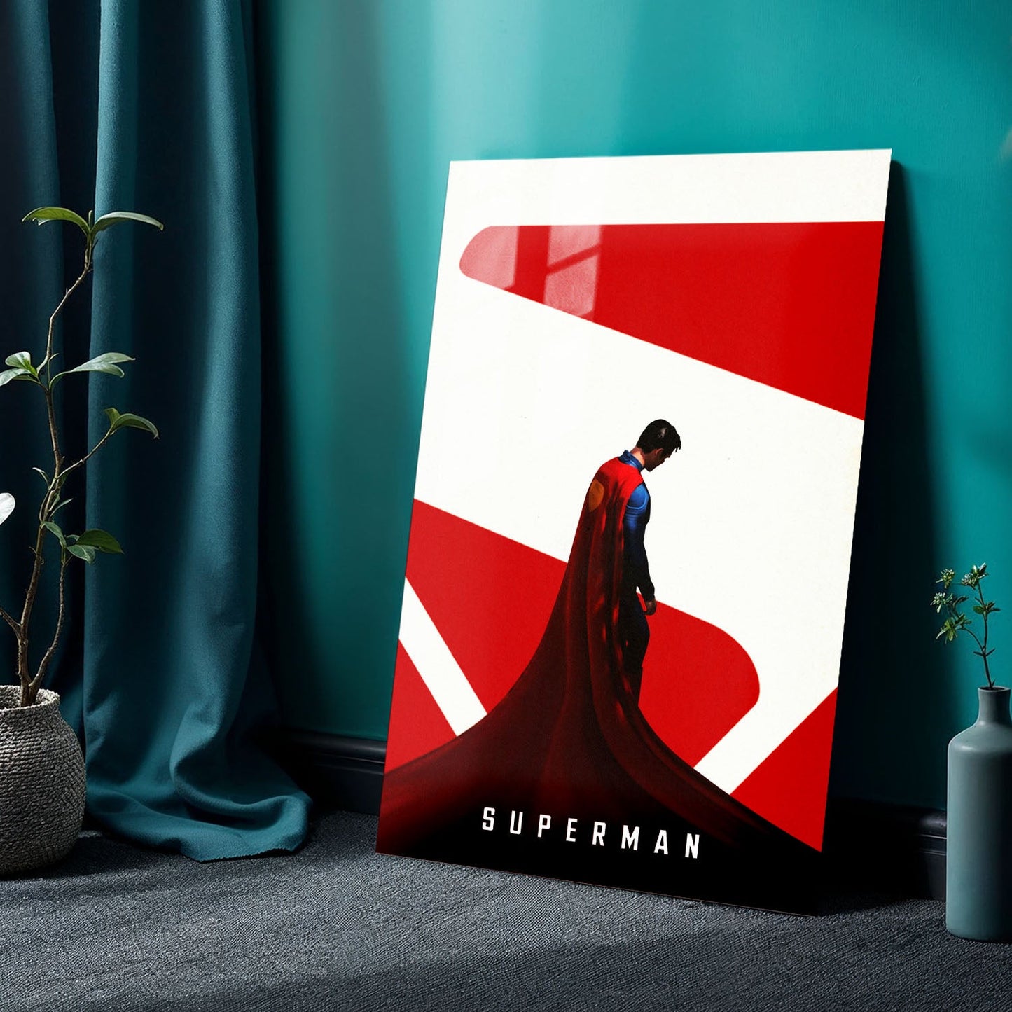 Superman Cape Cartoon TV Show Metal Poster